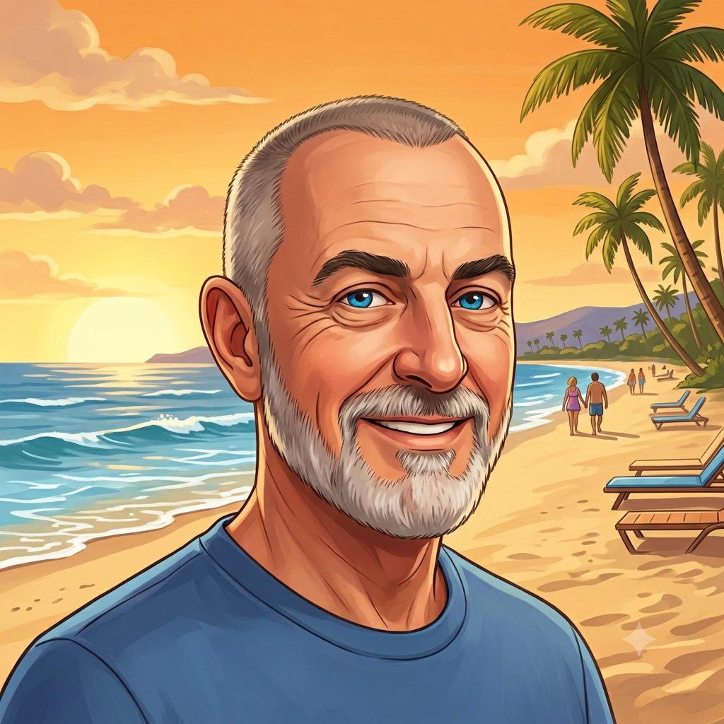 Illustrated portrait of Tom